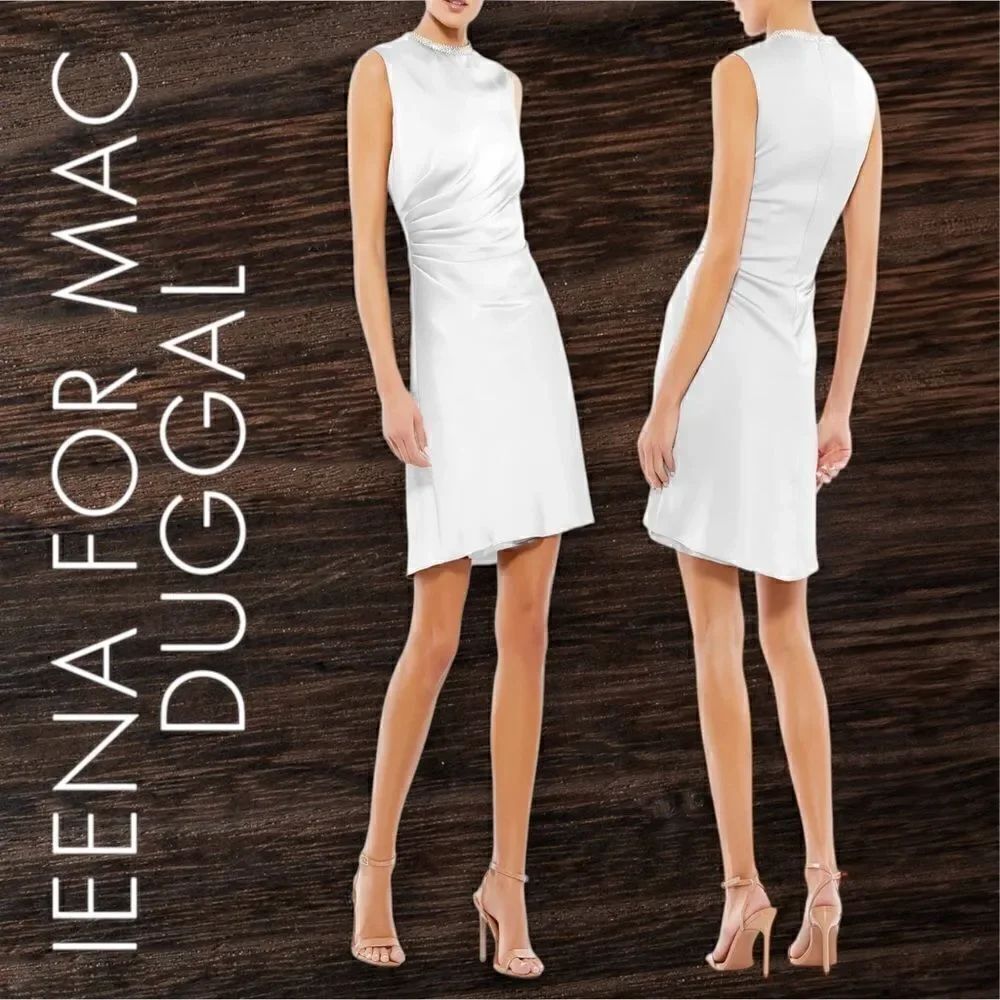 MAC DUGGAL Ieena by Mac Duggal Women’s Satin Cocktail Dress in the Size 12
